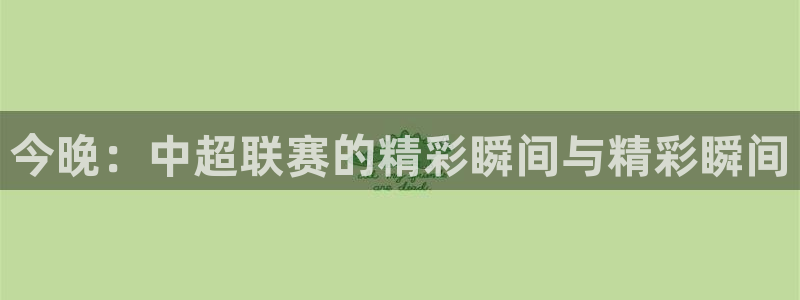 今晚：中超联赛的精彩瞬间与精彩瞬间