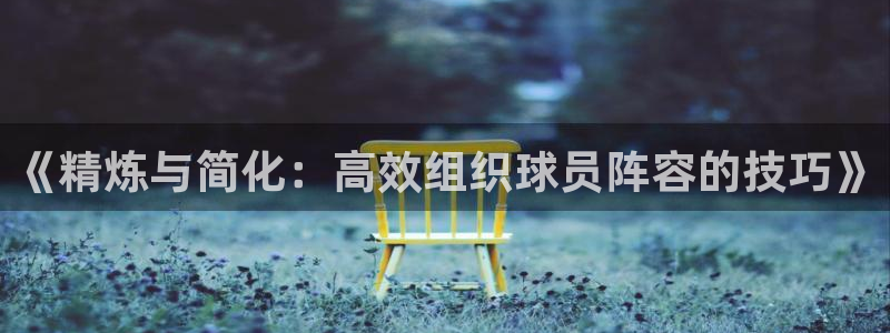  《精炼与简化：高效组织球员阵容的技巧》