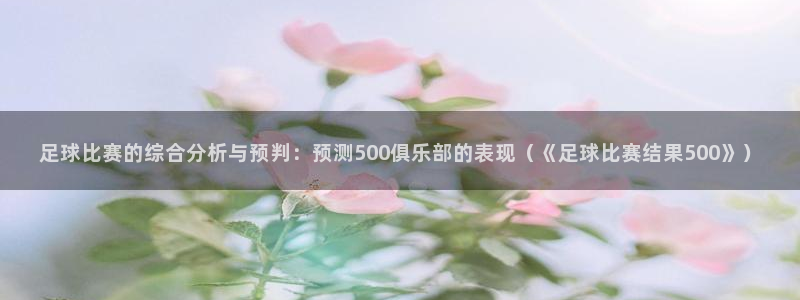 足球比赛的综合分析与预判：预测500俱乐部的表现（《足球比赛